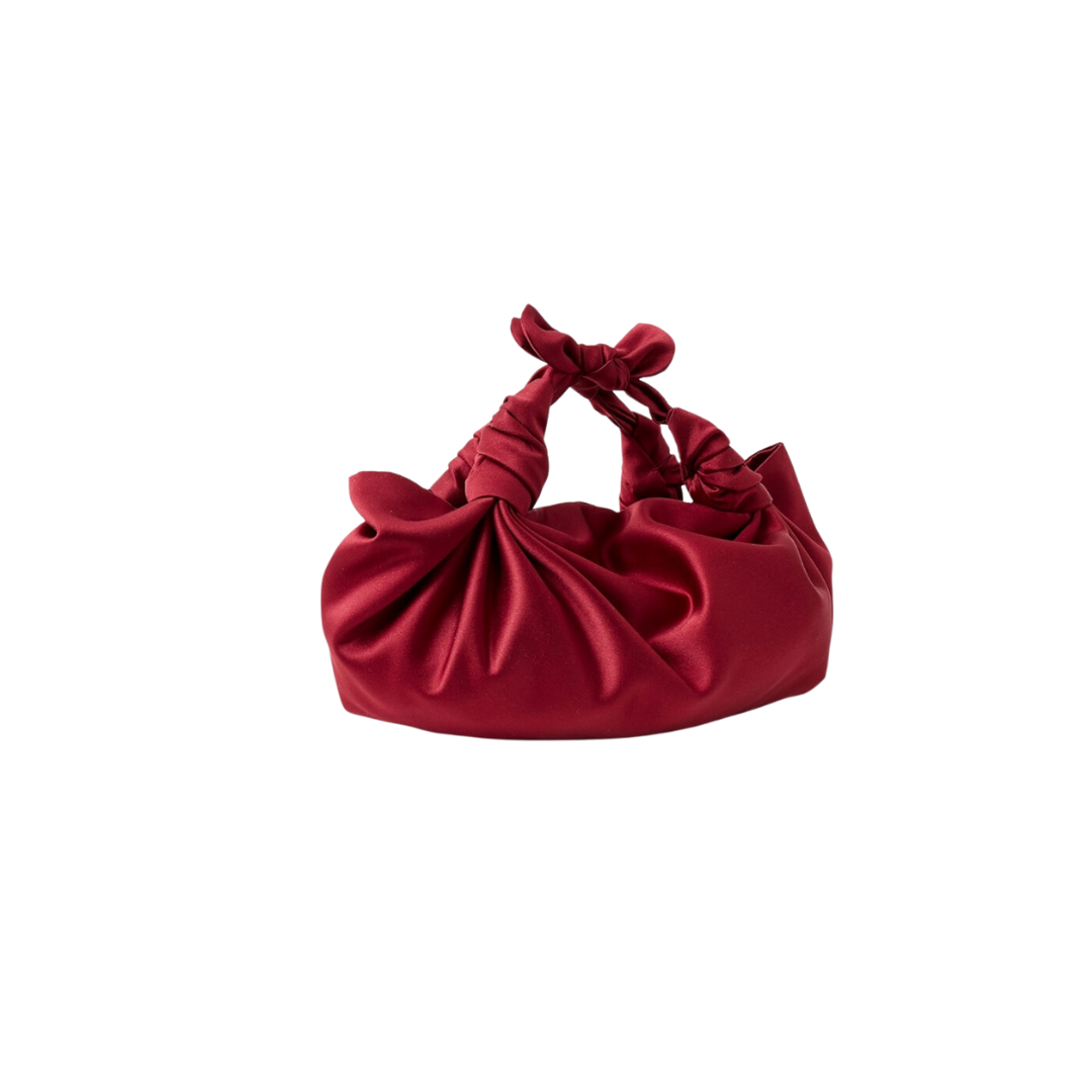 MERLOT NLA SILK KNOT BAG