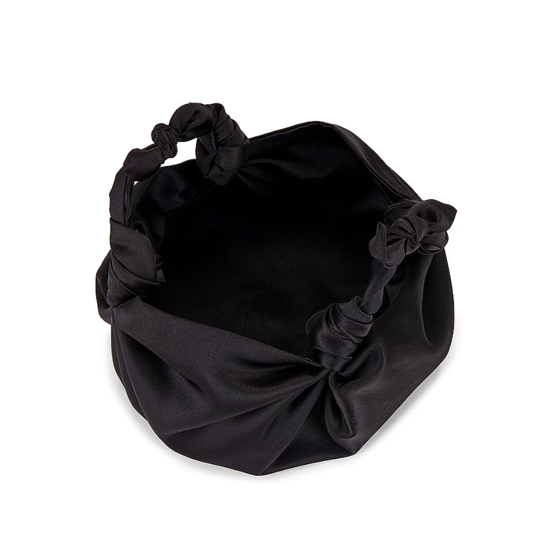 BLACK NLA SILK KNOT BAG