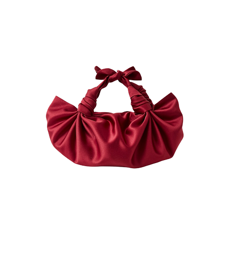 MERLOT NLA SILK KNOT BAG