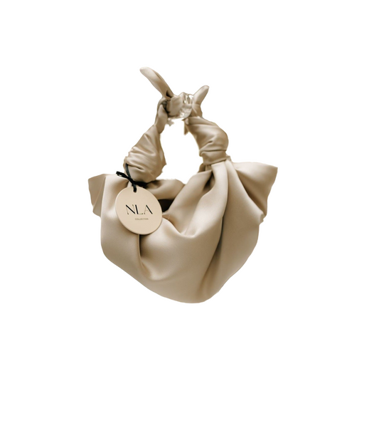 CHAMPAGNE NLA SILK KNOT BAG