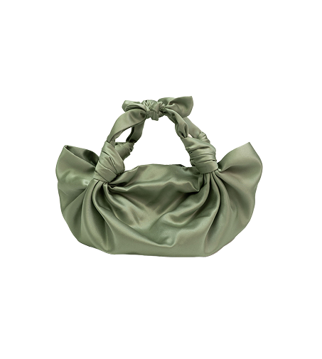 MATCHA GREEN NLA SILK KNOT BAG