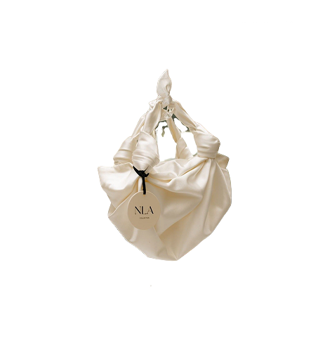 IVORY NLA SILK KNOT BAG