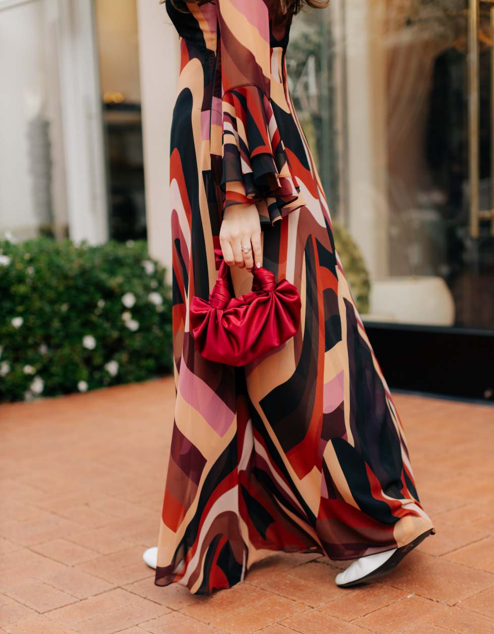 MERLOT NLA SILK KNOT BAG