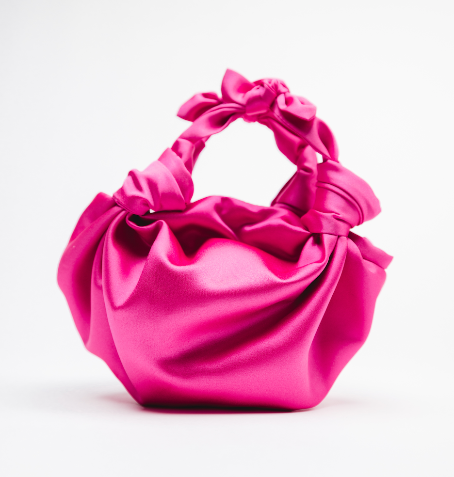 Pink satin bag sale