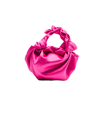 FUCHSIA NLA SILK KNOT BAG