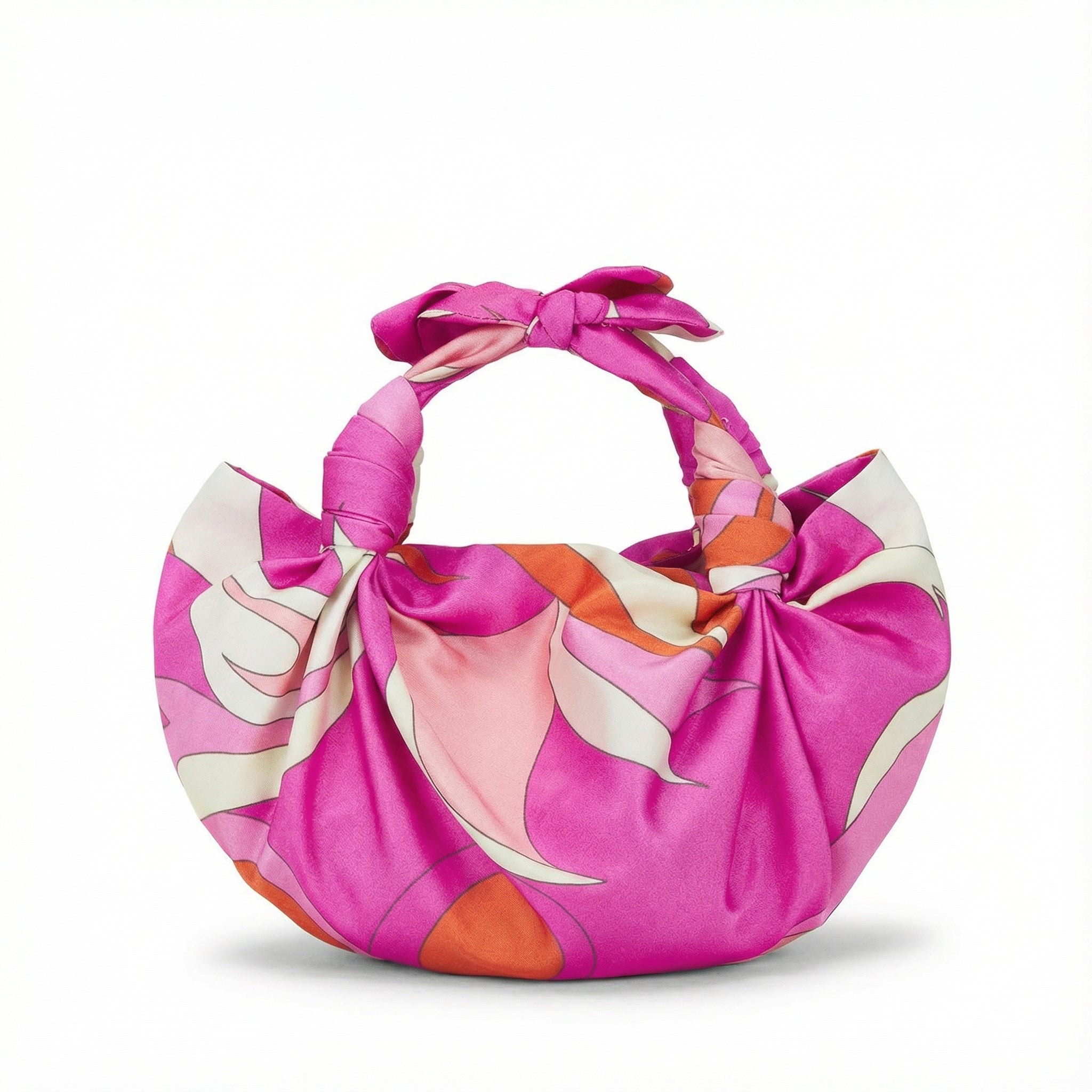 PINK SWIRL - NLA SILK KNOT BAG – NLAcollection