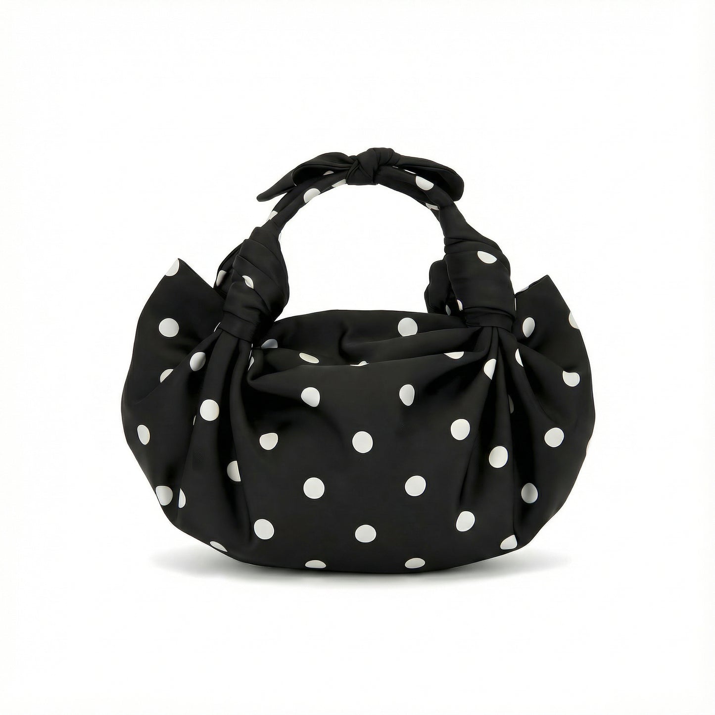 LIMITED EDITION BLACK AND WHITE POLKA DOT NLA KNOT BAG