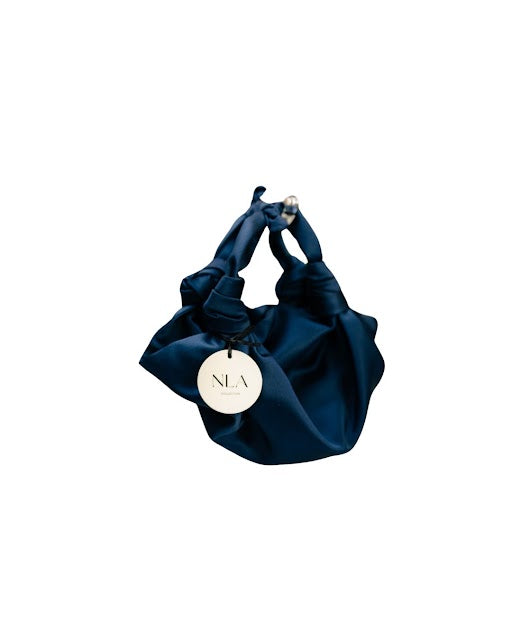 NAVY NLA SILK KNOT BAG